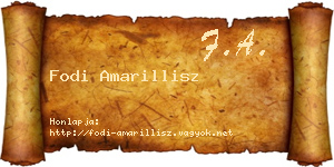 Fodi Amarillisz névjegykártya